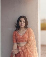 Sexy Mirnalini Ravi in a Orange Lehenga Photos 02