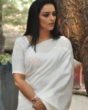 Actress Shweta Menon White Saree Stills 03