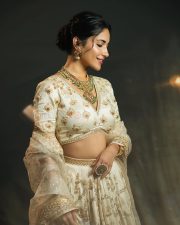 Alcohol Actress Ruhani Sharma in an Ivory Bridal Lehenga Photos 01