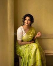 Beautiful Ritika Singh in a Lime Green Saree with a Cream Blouse Photos 02
