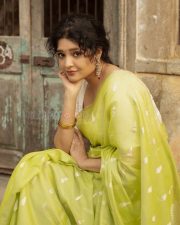 Beautiful Ritika Singh in a Lime Green Saree with a Cream Blouse Photos 06