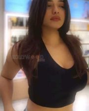 Big Busted Ketika Sharma in a Black Crop Top Photos 04