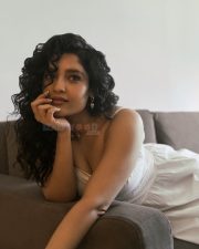 Bold and Sexy Ritika Singh in a White Maxi Dress with Spaghetti Straps Photos 02