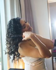 Bold and Sexy Ritika Singh in a White Maxi Dress with Spaghetti Straps Photos 03