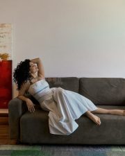 Charming Ritika Singh in a White Sleeveless Dress Pictures 03