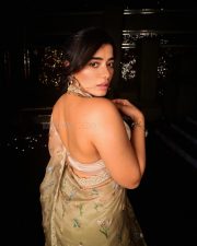 Charming and Elegant Ketika Sharma in a Cream Saree with a Halter Neck Semi Backless Blouse Photos 03 Charming and Elegant Ketika Sharma in a Cream Saree with a Halter Neck Semi Backless Blouse Photos 03