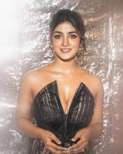 Dazzling Actress Dimple Hayathi in a Black Striped Sweetheart Neckline Dress Photos 01 Dazzling Actress Dimple Hayathi in a Black Striped Sweetheart Neckline Dress Photos 01