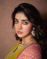 Enchanting Actress Dimple Hayathi in a Pink Lime Green Saree Photos 02 Enchanting Actress Dimple Hayathi in a Pink Lime Green Saree Photos 02
