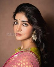 Enchanting Actress Dimple Hayathi in a Pink Lime Green Saree Photos 04 Enchanting Actress Dimple Hayathi in a Pink Lime Green Saree Photos 04