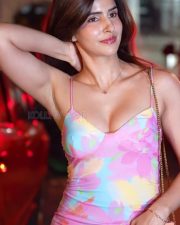 Enchanting Sakshi Malik in a Multicolored Floral Mini Slip Dress with Spaghetti Straps Pictures 02