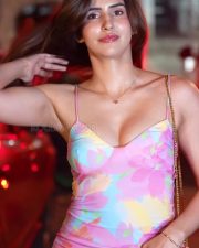 Enchanting Sakshi Malik in a Multicolored Floral Mini Slip Dress with Spaghetti Straps Pictures 04