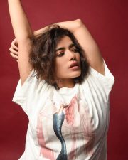 Gorgeous Ketika Sharma in a Printed White T Shirt Photos 04 Gorgeous Ketika Sharma in a Printed White T Shirt Photos 04