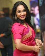Gorgeous Pooja Ramachandran in Red Saree Photos 02