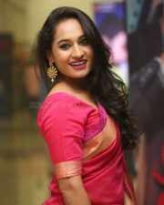 Gorgeous Pooja Ramachandran in Red Saree Photos 07