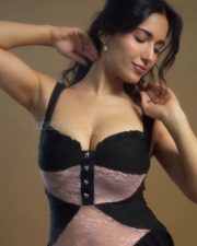 Gorgeous Ruhani Sharma in a Black and Pink Corset Style Dress Photos 02