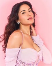 Gorgeous Ruhani Sharma in a Pink Mini Dress with a Deep Cleavage Neckline Photos 03