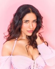 Gorgeous Ruhani Sharma in a Pink Mini Dress with a Deep Cleavage Neckline Photos 07