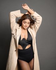 Hot Dimple Hayathi in a Black Bustier Top and High Waisted Black Shorts with a Cream Trench Coat Photos 06 Hot Dimple Hayathi in a Black Bustier Top and High Waisted Black Shorts with a Cream Trench Coat Photos 06