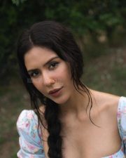 Hot and Cute Sonam Bajwa in a Floral Puff Sleeves Thigh Slit Dress Photos 01