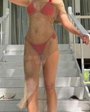 Hot and Sexy Ruhi Singh in a Red Bikini Photos 04