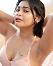 Medical Miracle Actress Dharsha Gupta in a Pink Printed Maxi Dress Glam Photos 05