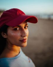 Radiant Actress Ruhani Sharma in a Blue California Graphic Tee Photos 01