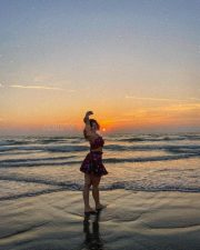 Ravishing Ketika Sharma in a Sleeveless Tube Top and Mini Skirt at the Beach Photos 03 Ravishing Ketika Sharma in a Sleeveless Tube Top and Mini Skirt at the Beach Photos 03