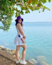 Romantic Heroine Ketika Sharma in a White Mini Dress Pictures 03 Romantic Heroine Ketika Sharma in a White Mini Dress Pictures 03