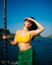 Ruhani Sharma in Sexy Yellow Top Showing Cleavage Photos 03