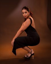 Sensual Actress Rittika Chakraborty in a Black Backless Bodycon Dress Photos 02