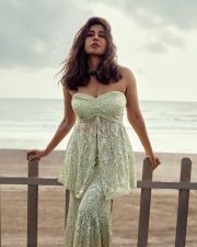 Sexy Chitrangada Singh in a Green Embroidered Strapless Peplum Top with a Sweetheart Neckline and Matching Sharara Photos 01 Sexy Chitrangada Singh in a Green Embroidered Strapless Peplum Top with a Sweetheart Neckline and Matching Sharara Photos 01