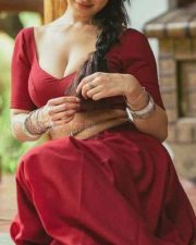 Sexy Ruhani Sharma in a Red Dress Photos 03