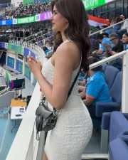 Sexy Sakshi Malik at India Pakistan Match in a White Shimmery Bodycon Dress Photos 02 Sexy Sakshi Malik at India Pakistan Match in a White Shimmery Bodycon Dress Photos 02