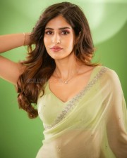 Sexy Sakshi Malik in a Light Green See Through Saree Pictures 02