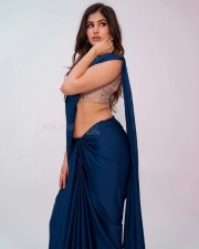 Sexy Sakshi Malik in a Plain Saree Photos 02