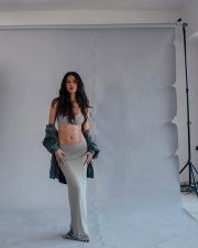 Sexy Sonam Bajwa in a Grey Bralette and Maxi Skirt Photos 05