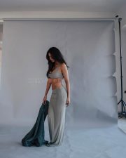 Sexy Sonam Bajwa in a Grey Bralette and Maxi Skirt Photos 06