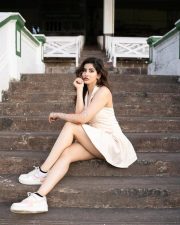 Sizzling Beauty Sakshi Malik in a Short White Dress Pictures 03