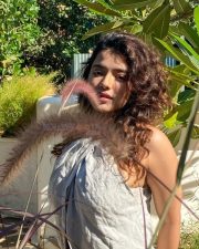 Sizzling Ketika Sharma in a Cream Colored Halter Neck Crop Top with a Blue Mini Skirt Photos 01 Sizzling Ketika Sharma in a Cream Colored Halter Neck Crop Top with a Blue Mini Skirt Photos 01