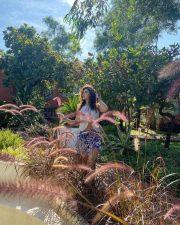 Sizzling Ketika Sharma in a Cream Colored Halter Neck Crop Top with a Blue Mini Skirt Photos 03 Sizzling Ketika Sharma in a Cream Colored Halter Neck Crop Top with a Blue Mini Skirt Photos 03