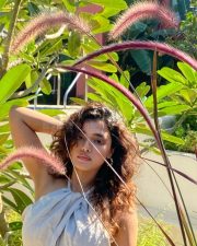 Sizzling Ketika Sharma in a Cream Colored Halter Neck Crop Top with a Blue Mini Skirt Photos 06 Sizzling Ketika Sharma in a Cream Colored Halter Neck Crop Top with a Blue Mini Skirt Photos 06