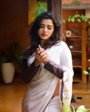 Stunning Ketika Sharma in a White Saree with Full Sleeve Blouse Photos 01 Stunning Ketika Sharma in a White Saree with Full Sleeve Blouse Photos 01