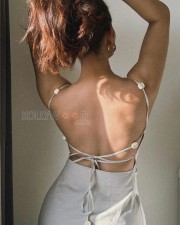 Stunning Ruhani Sharma in a Backless Silk Slip Dress Photos 02