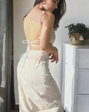 Stunning Ruhani Sharma in a Backless Silk Slip Dress Photos 04