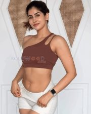 Stunning Sakshi Malik in an One Shoulder Nude Yoga Bra Shorts Photos 03