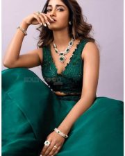 Stylish Dimple Hayathi in a Green Ethnic Lehenga Photos 01 Stylish Dimple Hayathi in a Green Ethnic Lehenga Photos 01