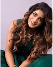 Stylish Dimple Hayathi in a Green Ethnic Lehenga Photos 04