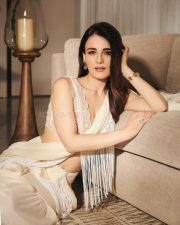 Stylish Radhika Madan in a White Saree Pictures 01