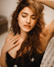 Sultry Ketika Sharma Cleavage in a Black Floral Mini Dress Photos 05