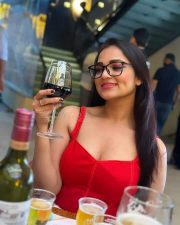 Actress Ashwini Sri in a Mini Red Top and White Shorts Photos 05 Actress Ashwini Sri in a Mini Red Top and White Shorts Photos 05